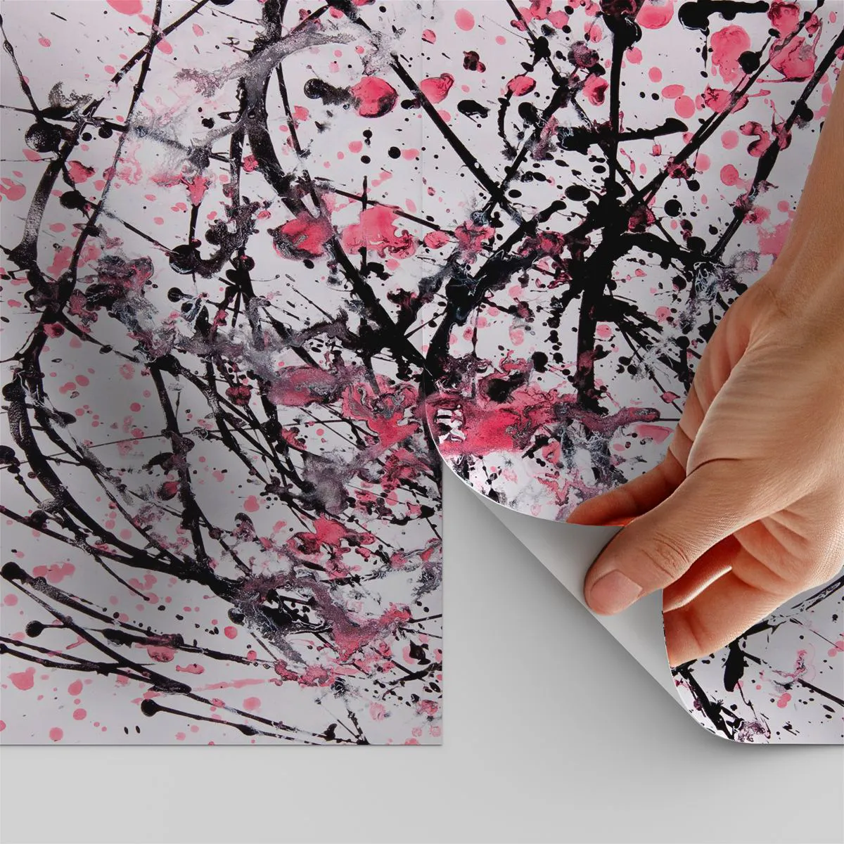 Self-Adhesive Photo Wallpaper Deluxe Sticker - Fleeting Nature of Life - Abstraction, Piece, Modern Pattern - 150x105 cm