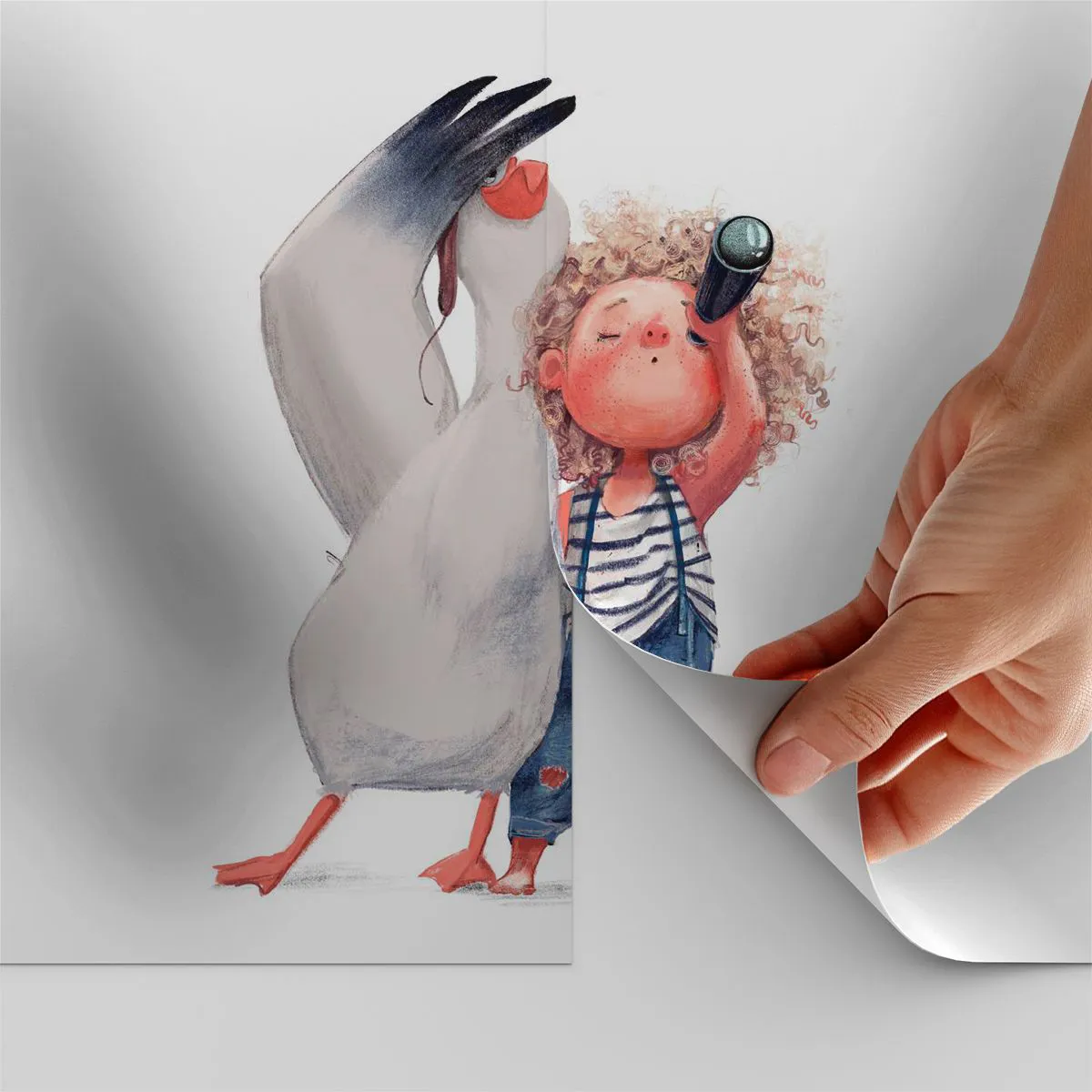 Selbstklebende Fototapete Deluxe Sticker - Toller Reiseplan - Für Kinder, Freundschaft, Mädchen - 150x105 cm