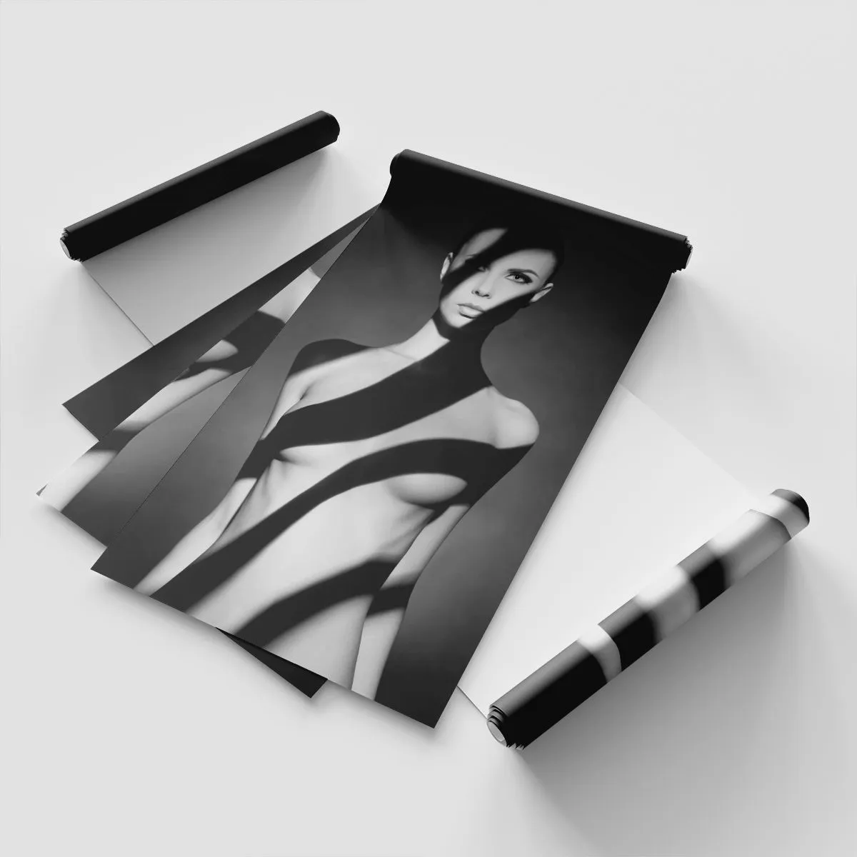 Fotomurali Autoadesivo Deluxe Sticker - Luci e ombre - Donna, Corpo, Pezzo - 450x315 cm